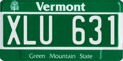 VT license plate XLU631