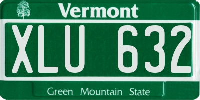 VT license plate XLU632