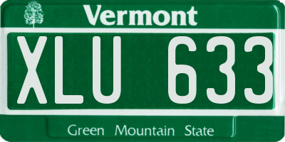 VT license plate XLU633