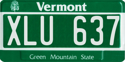 VT license plate XLU637