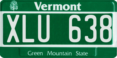 VT license plate XLU638