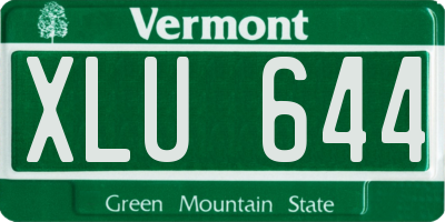 VT license plate XLU644