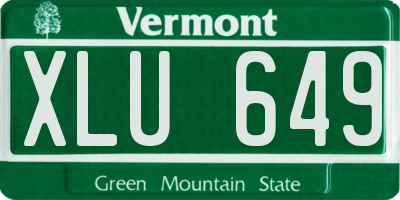 VT license plate XLU649