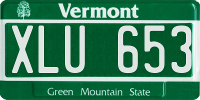 VT license plate XLU653