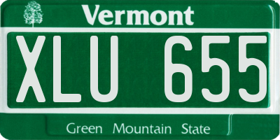 VT license plate XLU655
