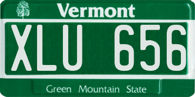 VT license plate XLU656