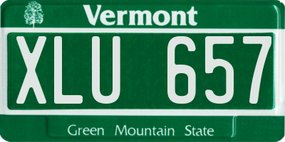 VT license plate XLU657