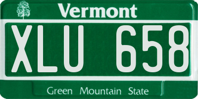 VT license plate XLU658
