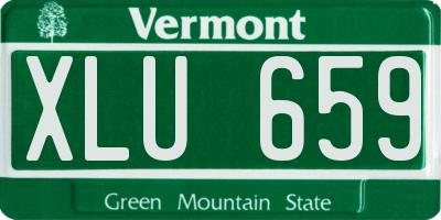 VT license plate XLU659