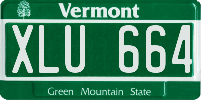 VT license plate XLU664