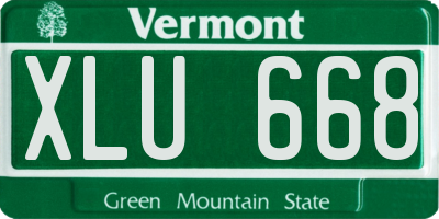 VT license plate XLU668