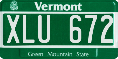 VT license plate XLU672
