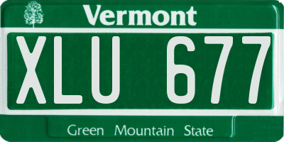 VT license plate XLU677