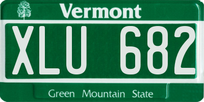 VT license plate XLU682