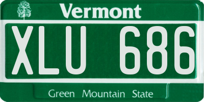 VT license plate XLU686
