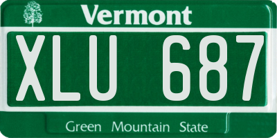 VT license plate XLU687