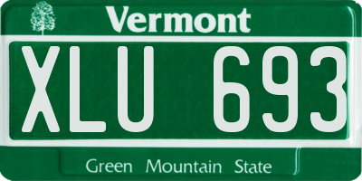 VT license plate XLU693