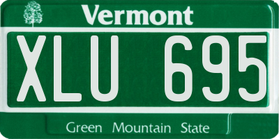 VT license plate XLU695