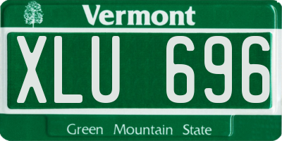 VT license plate XLU696