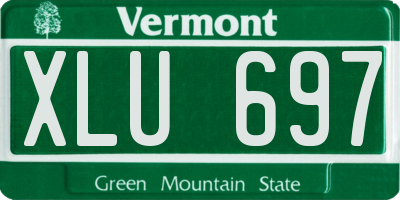 VT license plate XLU697