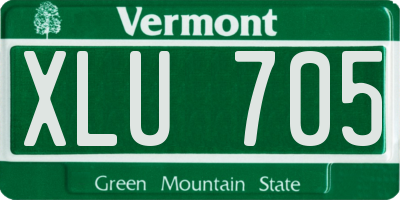 VT license plate XLU705