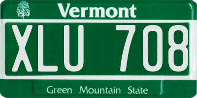 VT license plate XLU708