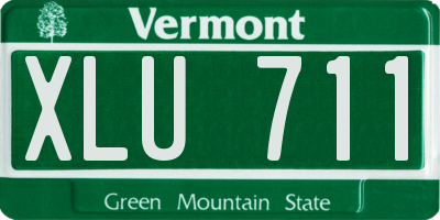 VT license plate XLU711