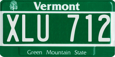 VT license plate XLU712