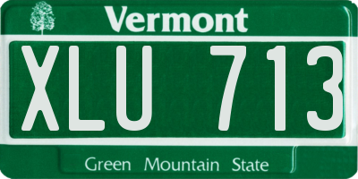 VT license plate XLU713
