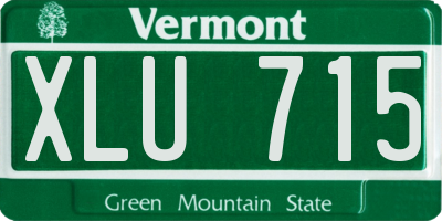 VT license plate XLU715