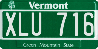 VT license plate XLU716