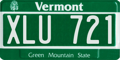 VT license plate XLU721