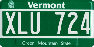 VT license plate XLU724