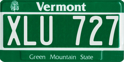 VT license plate XLU727