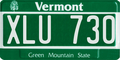 VT license plate XLU730