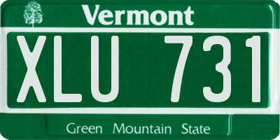 VT license plate XLU731