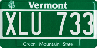 VT license plate XLU733