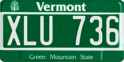 VT license plate XLU736