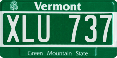 VT license plate XLU737