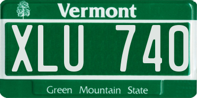 VT license plate XLU740