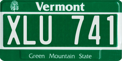 VT license plate XLU741