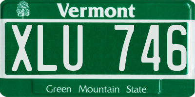 VT license plate XLU746