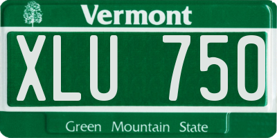 VT license plate XLU750