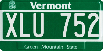 VT license plate XLU752