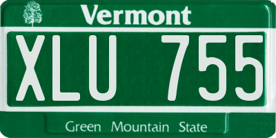 VT license plate XLU755