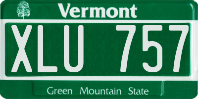 VT license plate XLU757