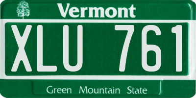 VT license plate XLU761