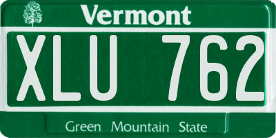 VT license plate XLU762