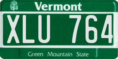 VT license plate XLU764