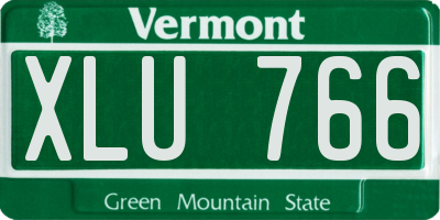 VT license plate XLU766